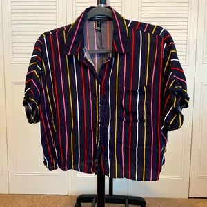 Button down crop top